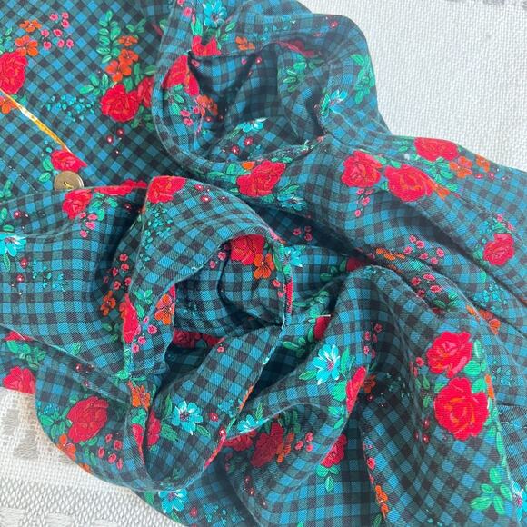 Matilda Jane Fa La La Floral Gingham Shirt Dress Long Sleeve Button Down - Picture 11 of 12